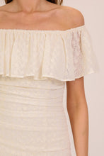 Cream Off-the-shoulder Cream Dress