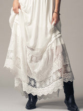 White Glass Lace Maxi Dress