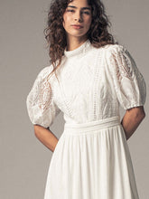 White Glass Lace Maxi Dress