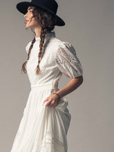 White Glass Lace Maxi Dress