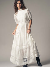 White Glass Lace Maxi Dress