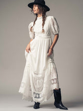 White Glass Lace Maxi Dress