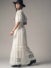 White Glass Lace Maxi Dress