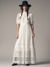 White Glass Lace Maxi Dress