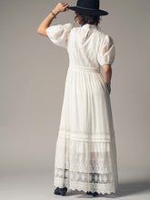 White Glass Lace Maxi Dress