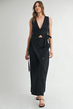Black Sleeveless Vest Top & Pants Set