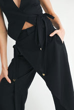 Black Sleeveless Vest Top & Pants Set