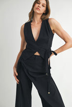 Black Sleeveless Vest Top & Pants Set