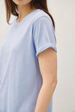 Blue Berry Boxy Cut Tee W/ Roll Sleeve