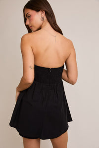 Black Baby Doll Tube Romper