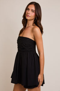 Black Baby Doll Tube Romper