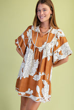 Bronze Mix Mint Trim Detail Button Down Dress
