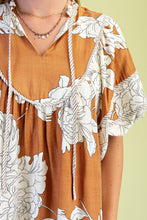 Bronze Mix Mint Trim Detail Button Down Dress