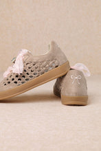 Dark Beige Weaving Detailed Lace Up Low Top Sneaker