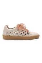 Beige Weaving Detailed Lace Up Low Top Sneaker