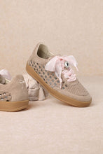 Dark Beige Weaving Detailed Lace Up Low Top Sneaker