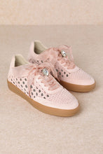 Light Pink Weaving Detailed Lace Up Low Top Sneaker