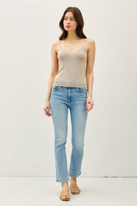 Lt Taupe Knit Sweater Tank