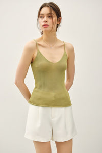 Sage Knit Sweater Tank
