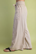 Stone Linen Wide Leg Pants