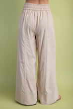 Stone Linen Wide Leg Pants