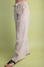 Stone Linen Wide Leg Pants