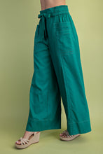 Forest Linen Wide Leg Pants