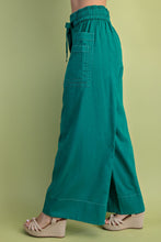 Forest Linen Wide Leg Pants