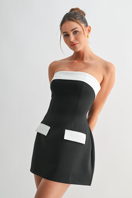 Black/White Monaco Contrast Mini