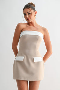 Nude/White Monaco Contrast Mini