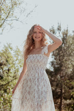 Cream Romantic Boho Maxi Dress