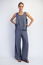 Steel Gray Cotton Slub Laid-back Chic Set