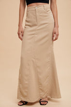 Sand Tencel Frayed Mermaid Skirt