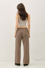 Espresso Acid Wash Wide Leg Cotton Fleece Pants