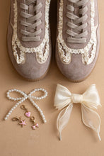 Dark Grey Pearl Charm Sneakers