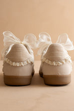 Cream Pearl Charm Sneakers