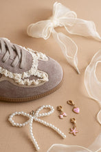 Dark Grey Pearl Charm Sneakers