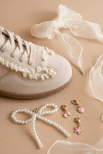 Cream Pearl Charm Sneakers