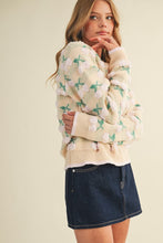 Ivory Pink Multi Fuzzy Cherry Sweater