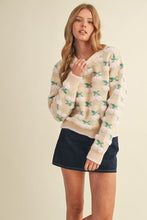 Ivory Pink Multi Fuzzy Cherry Sweater