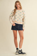 Ivory Pink Multi Fuzzy Cherry Sweater
