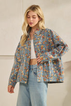 Lt Denim Twill Floral Denim Jacket