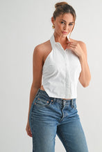 Off White Tied Up Halter Top