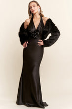 Black Elegant Faux Fur Jacket