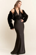 Black Elegant Faux Fur Jacket