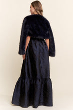 Navy Elegant Faux Fur Jacket