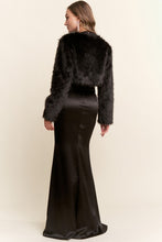 Black Elegant Faux Fur Jacket