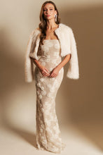 Cream Elegant Faux Fur Jacket