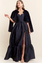 Navy Elegant Faux Fur Jacket