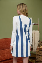 Indigo Vertical Stripe Tank Mini Dress